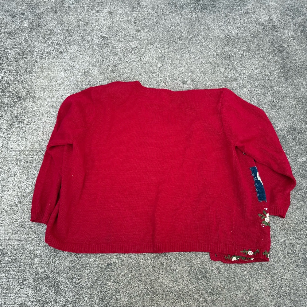 Vintage Heirloom Collectables Sweater Cardigan Red Valentine Hearts XL - Picture 5 of 5